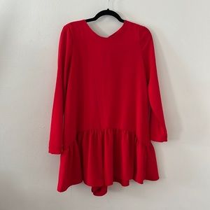 Zara Trafaluc Collection peplum tie back dress